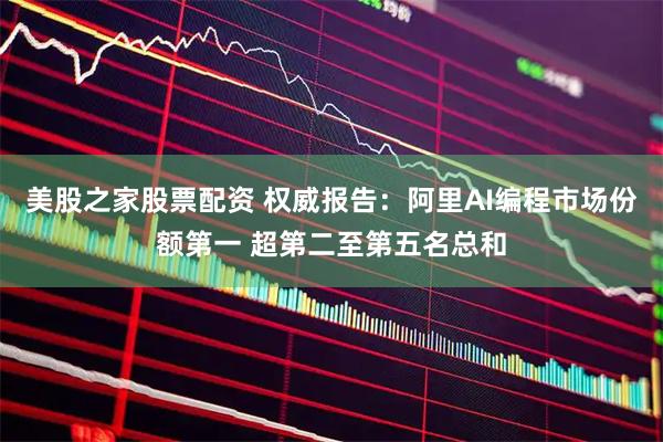 美股之家股票配资 权威报告:阿里AI编程市场份额第一 超第二至第五名总和